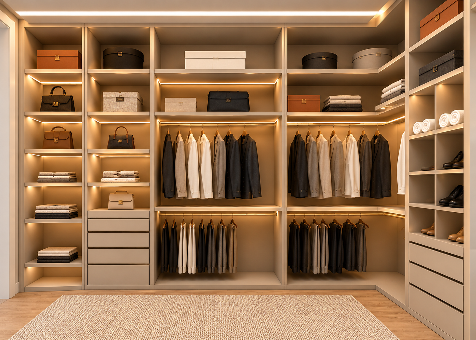 Dressing ouvert sur-mesure personnalisable Type U-2