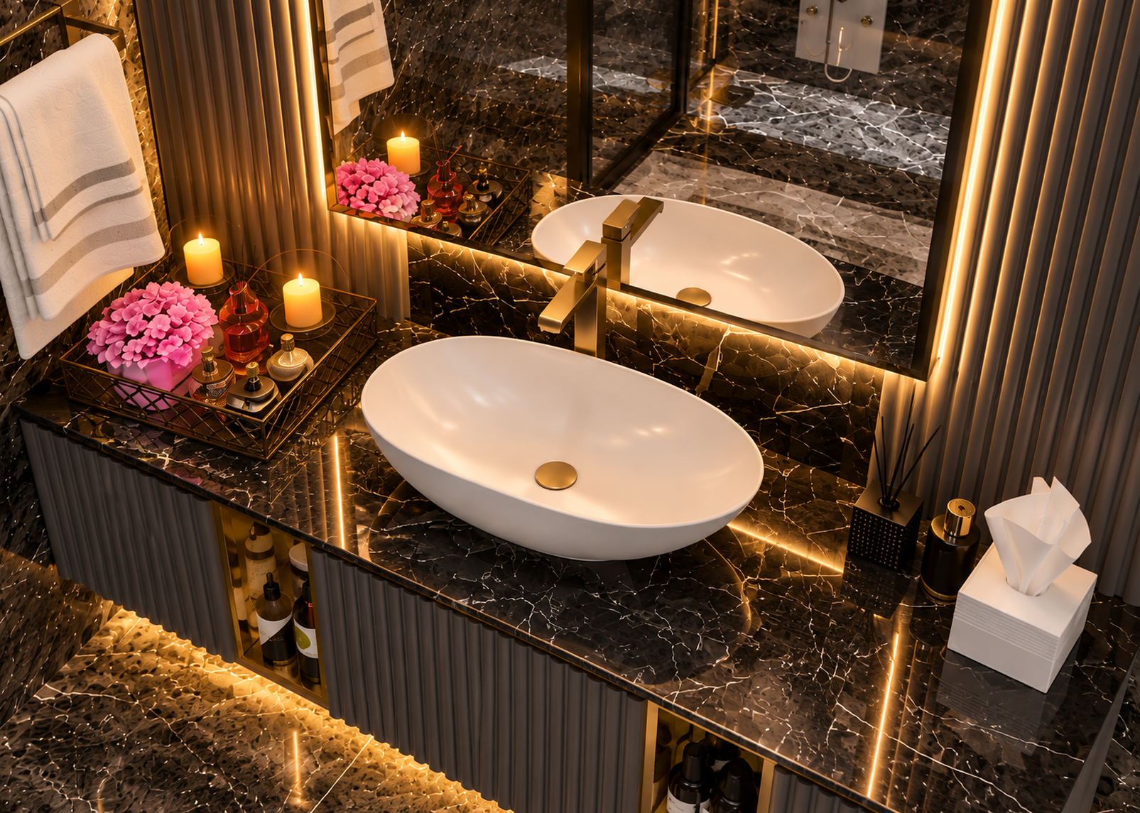 SDB-1004 Salle de bain laquée personnalisable