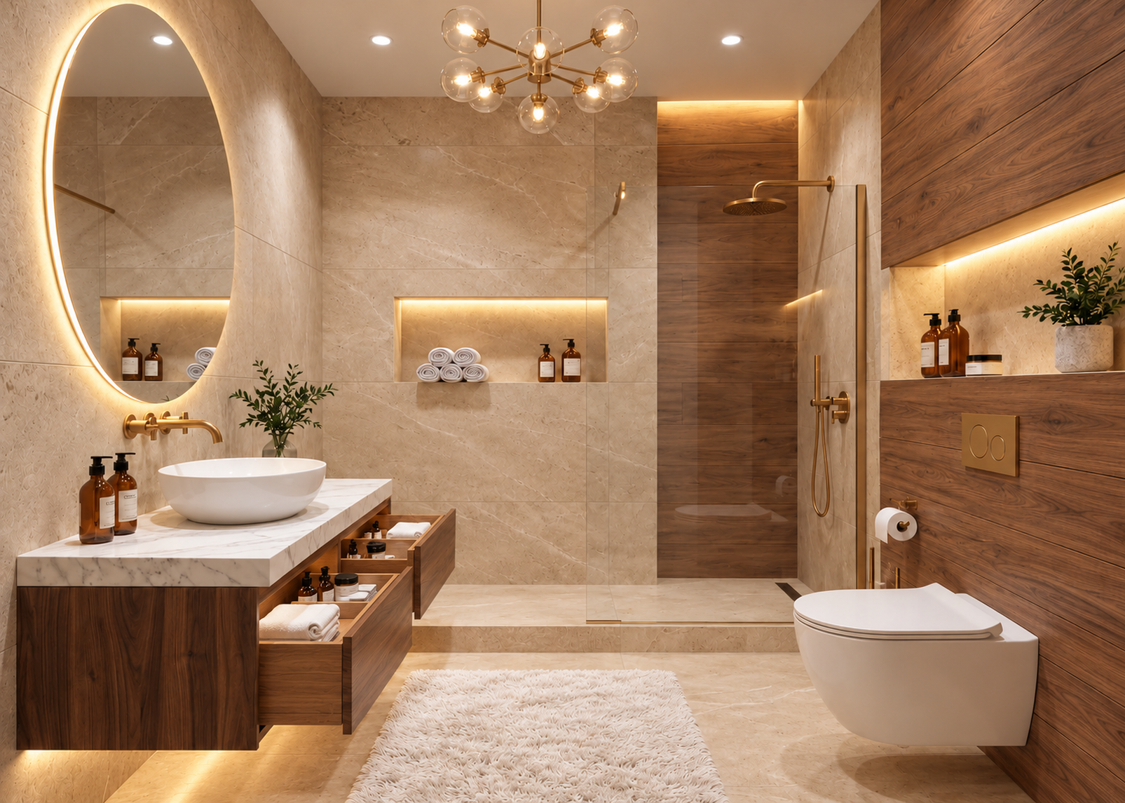 SDB-1002 Salle de bain laquée personnalisable