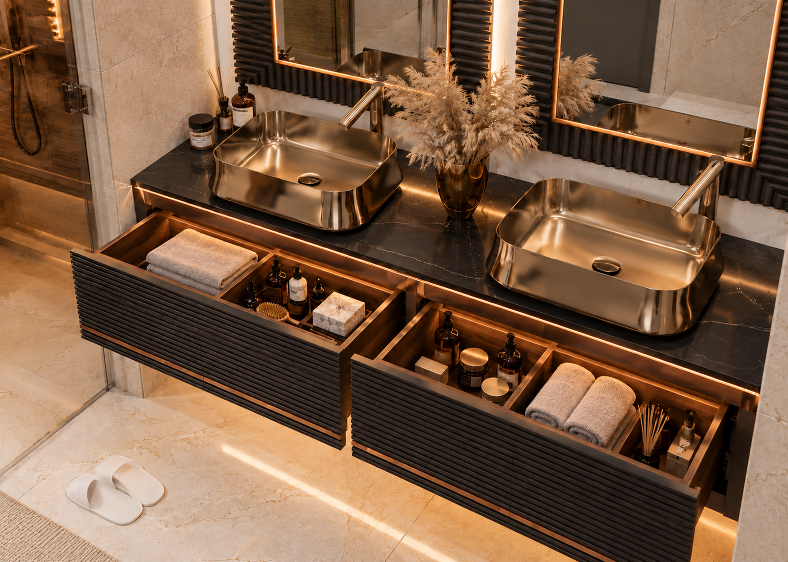SDB-1006 Salle de bain laquée personnalisable