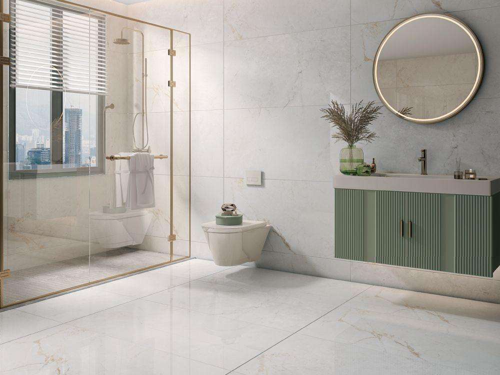 QUA - Carrelage Porcelaine Celina 60x120x0.7 cm Beige