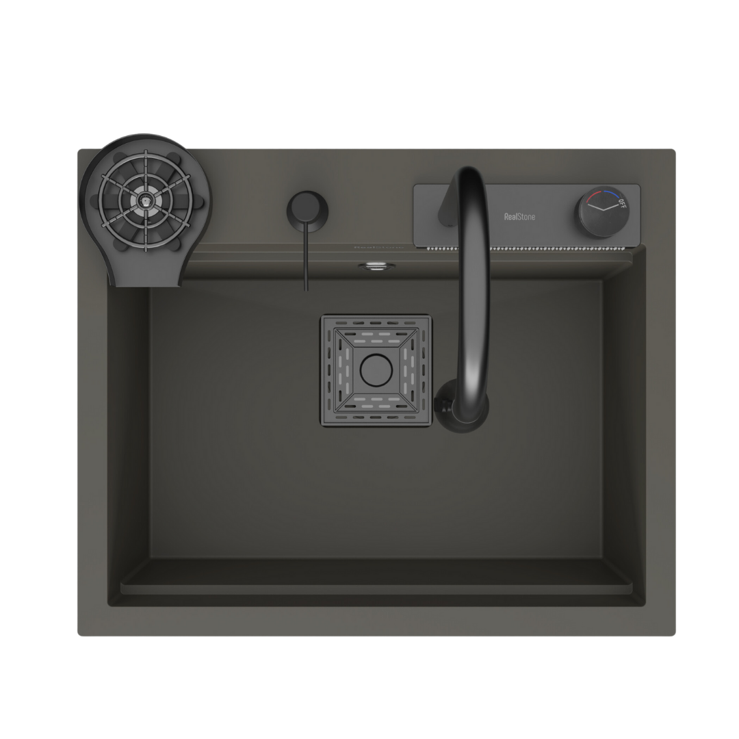 Évier intelligent ANGEL SMART SINK Granite Gris 600x490 mm