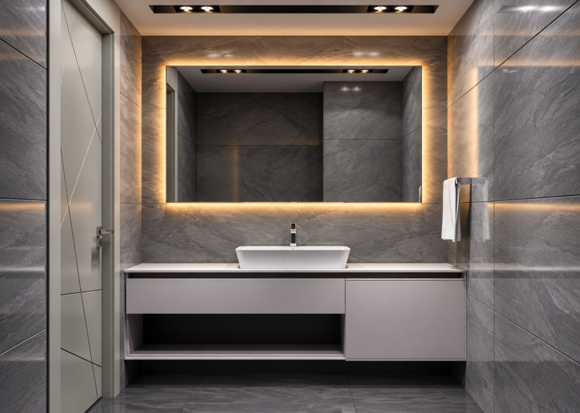 SDB-1002 Salle de bain laquée personnalisable