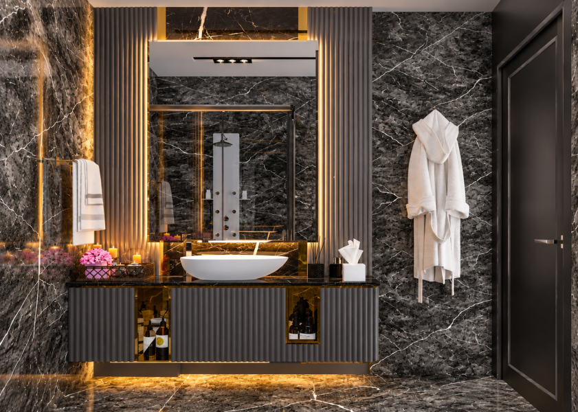 SDB-1004 Salle de bain laquée personnalisable
