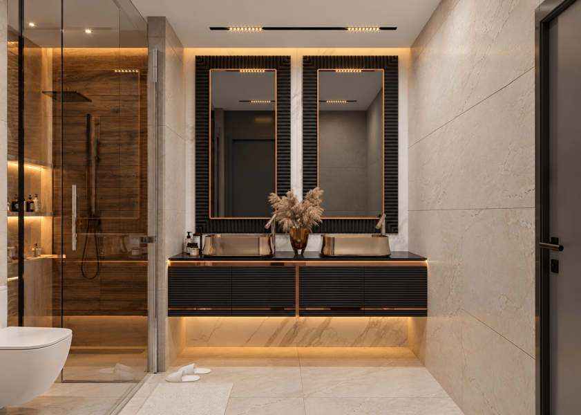 SDB-1006 Salle de bain laquée personnalisable