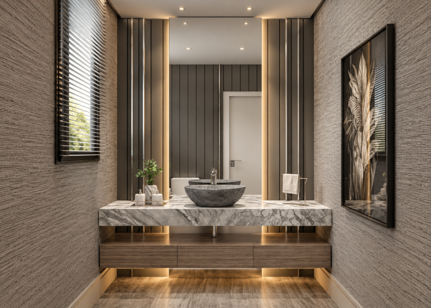 SDB-1010 Salle de bain laquée personnalisable