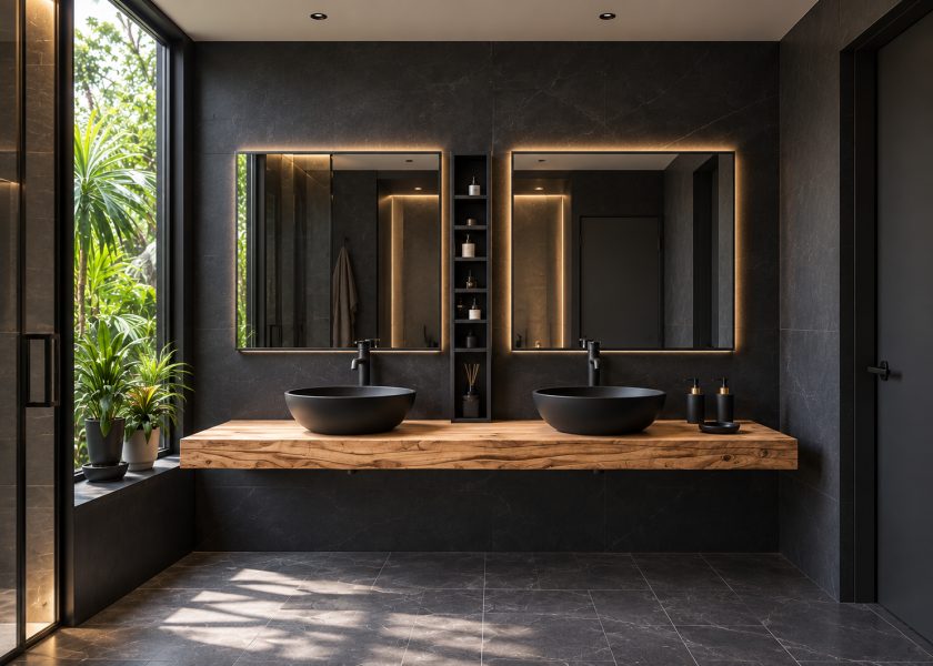 SDB-1011 Salle de bain laquée personnalisable