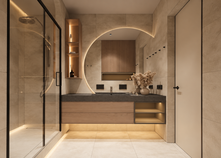 SDB-1012 Salle de bain laquée personnalisable