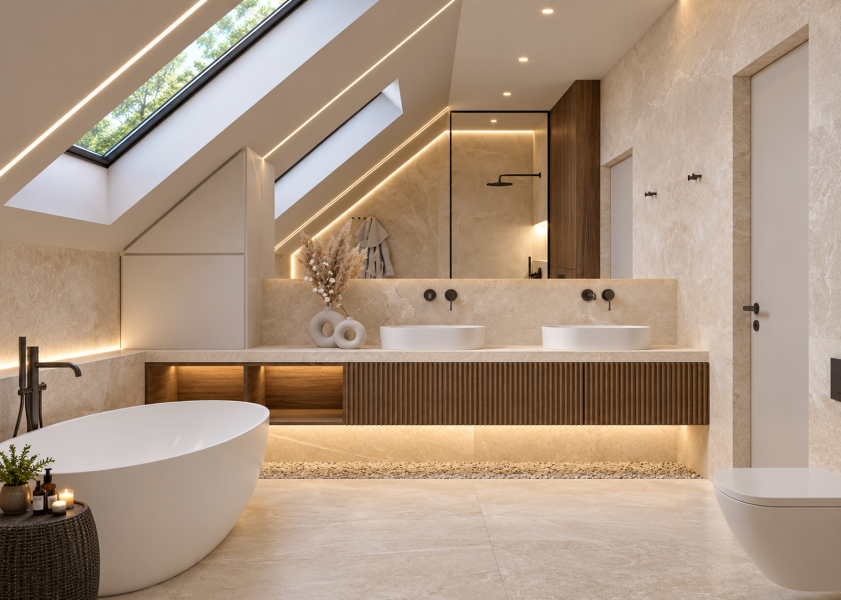 SDB-1013 Salle de bain laquée personnalisable