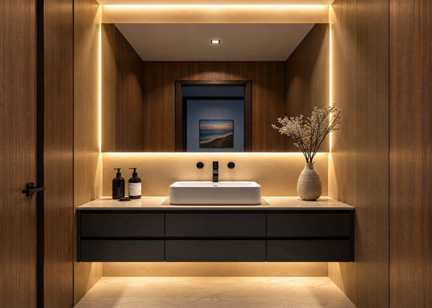 SDB-1014 Salle de bain laquée personnalisable