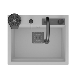 Évier intelligent ANGEL SMART SINK Granite Gris 600x490 mm